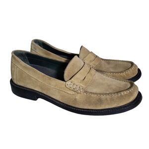 Vinnys Yardee Mocassin Loafers Shoes Men's US 10 EU 43 Suede Beige Preppy Formal